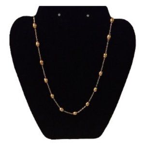Golden Bead Pearl Necklace